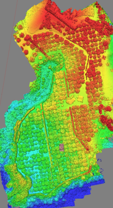 9750 Pointcloud elevation